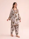 Sachi By Afsana Rayon Foil Printed Farshi Salwar Suits
